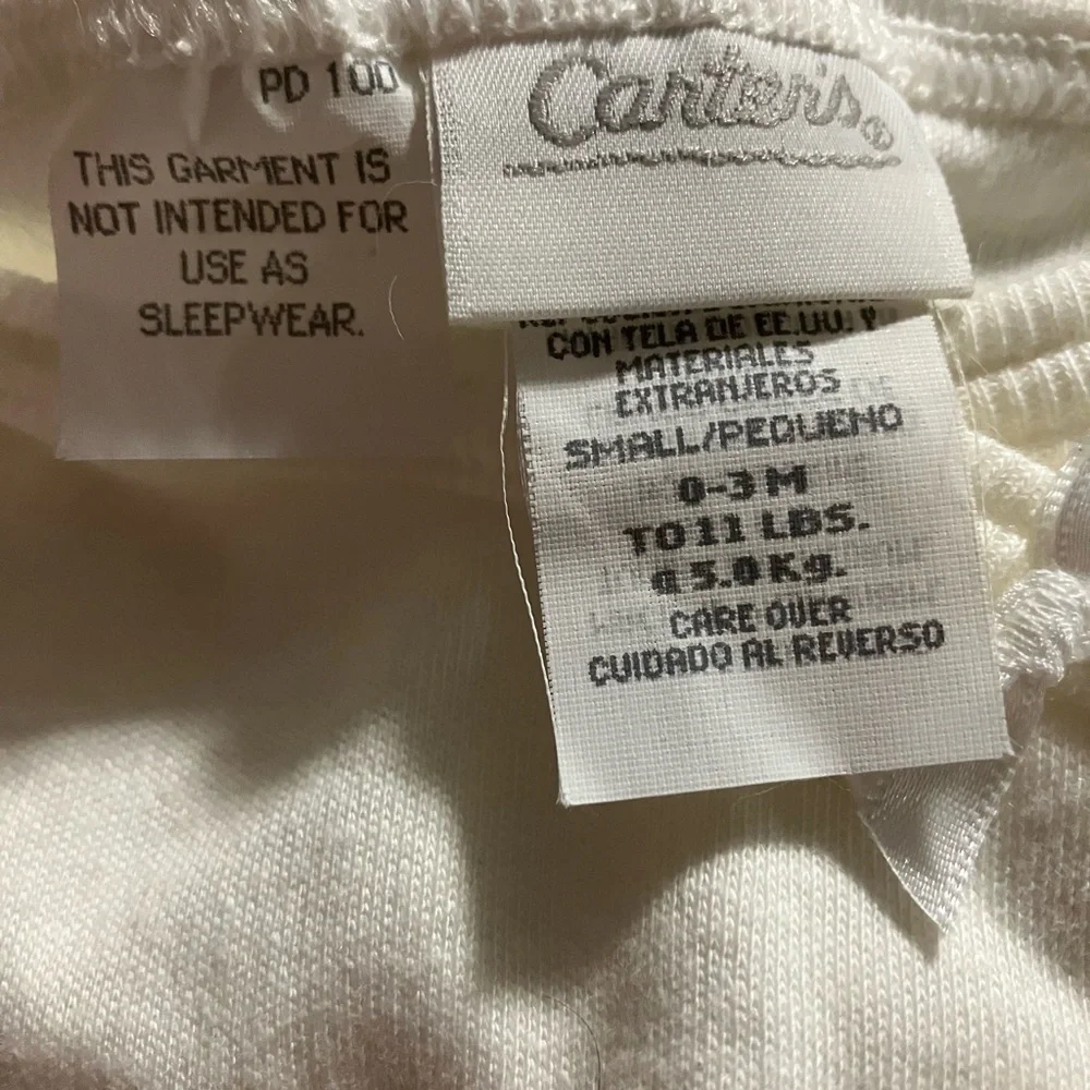 Vintage Carter's White Footie One Piece with Screenprint